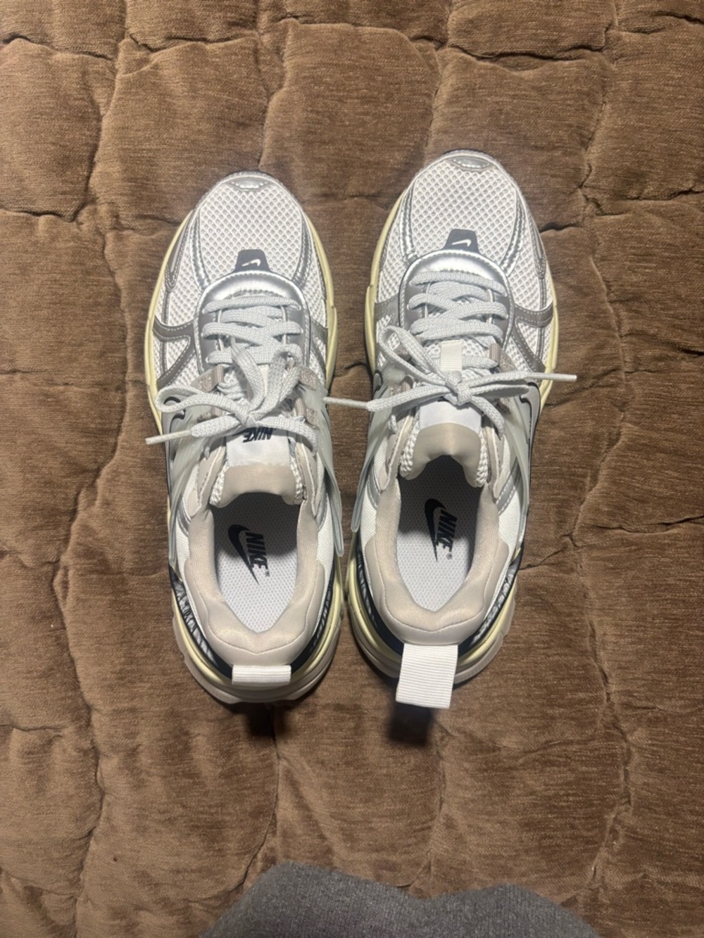 Nike V2K Run Sneakers in White and Black - Picture 4 of 5